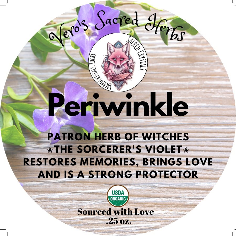 Organic Periwinkle - .25oz - Sacred Crystals Herbs