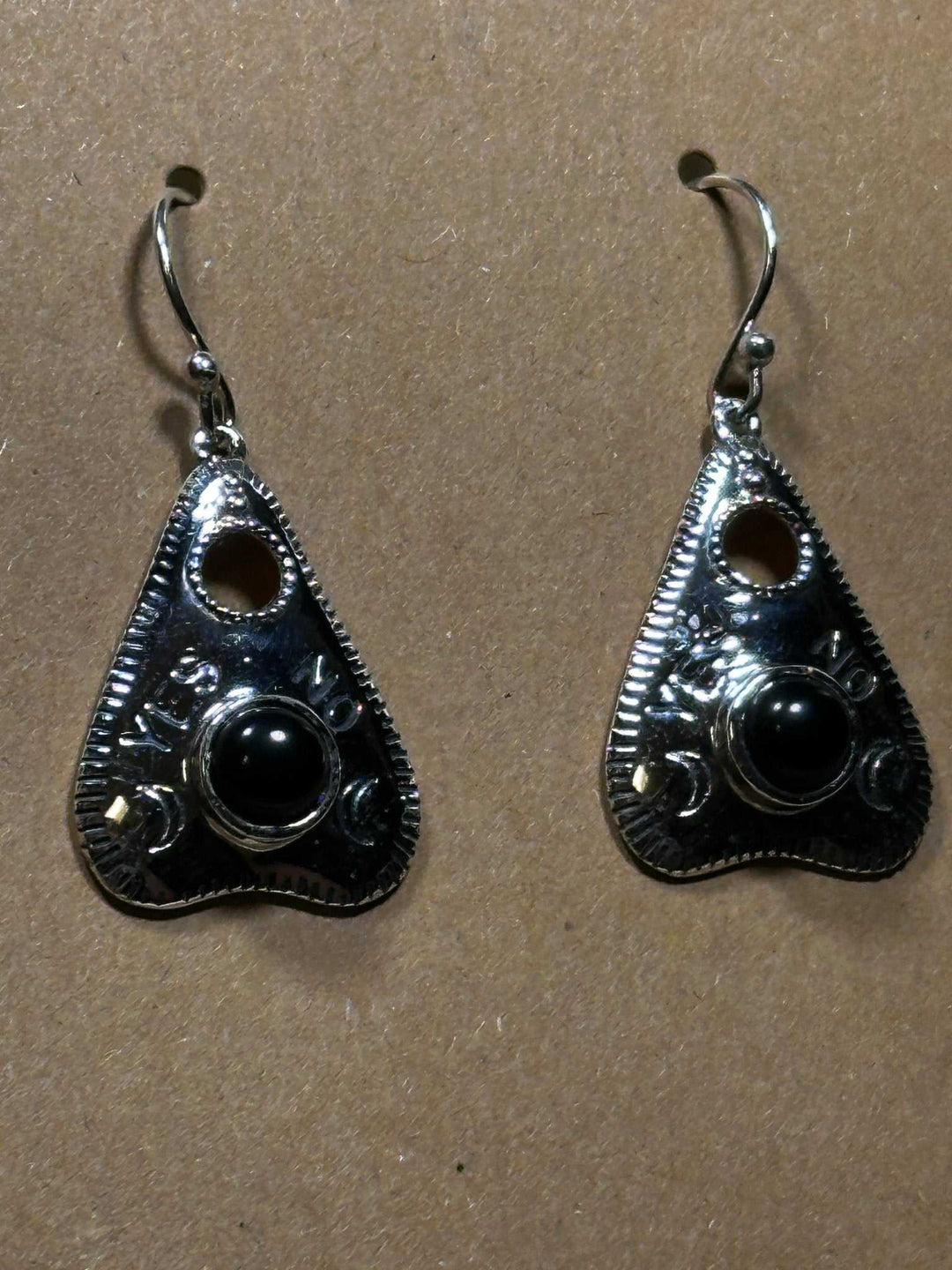 Ouija Black Onyx Earrings (06.6044) - Sacred Crystals Earrings