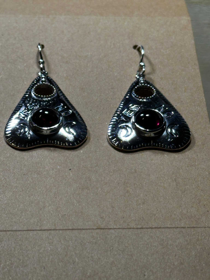 Ouija Garnet Earrings (10.0072) - Sacred Crystals Earrings