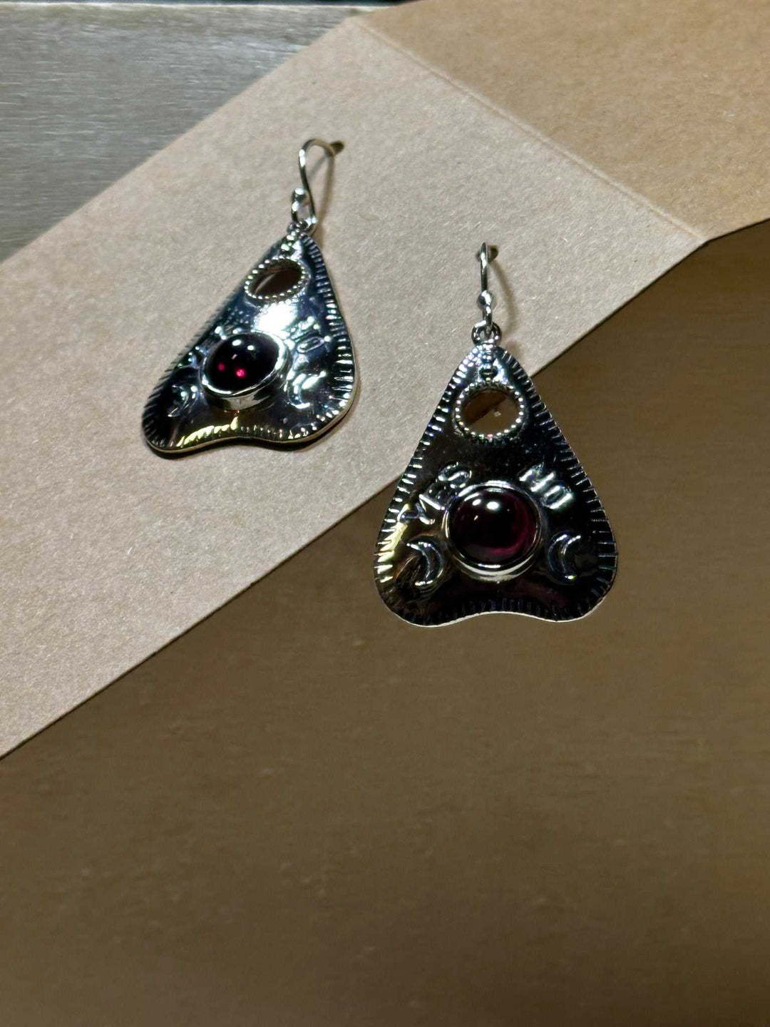Ouija Garnet Earrings (10.0072) - Sacred Crystals Earrings