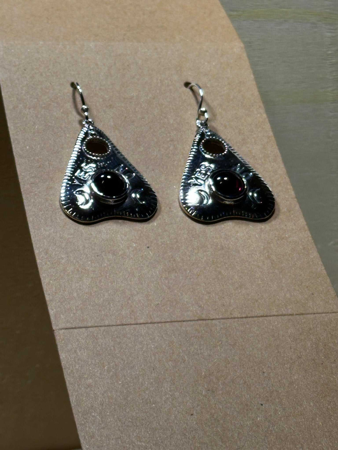 Ouija Garnet Earrings (10.0072) - Sacred Crystals Earrings