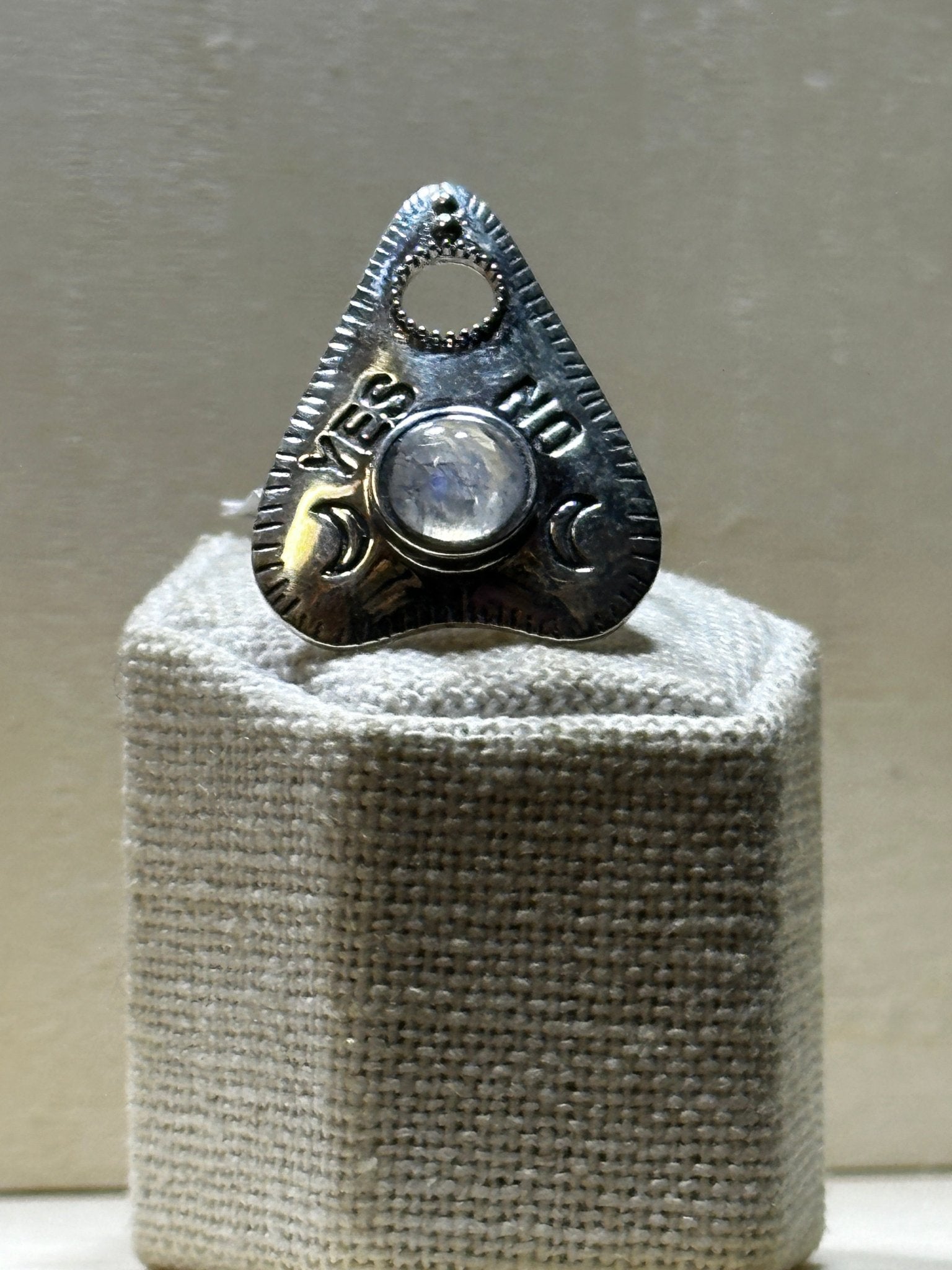 Ouija Rainbow Moonstone Ring (07.2044) - Sacred Crystals Rings