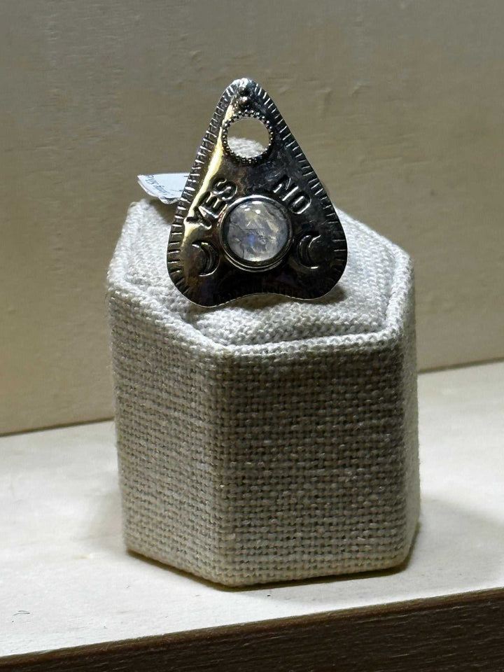 Ouija Rainbow Moonstone Ring (07.2044) - Sacred Crystals Rings