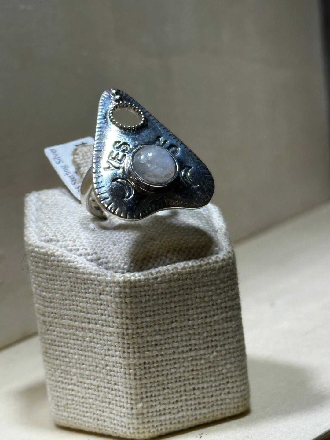 Ouija Rainbow Moonstone Ring (07.2044) - Sacred Crystals Rings