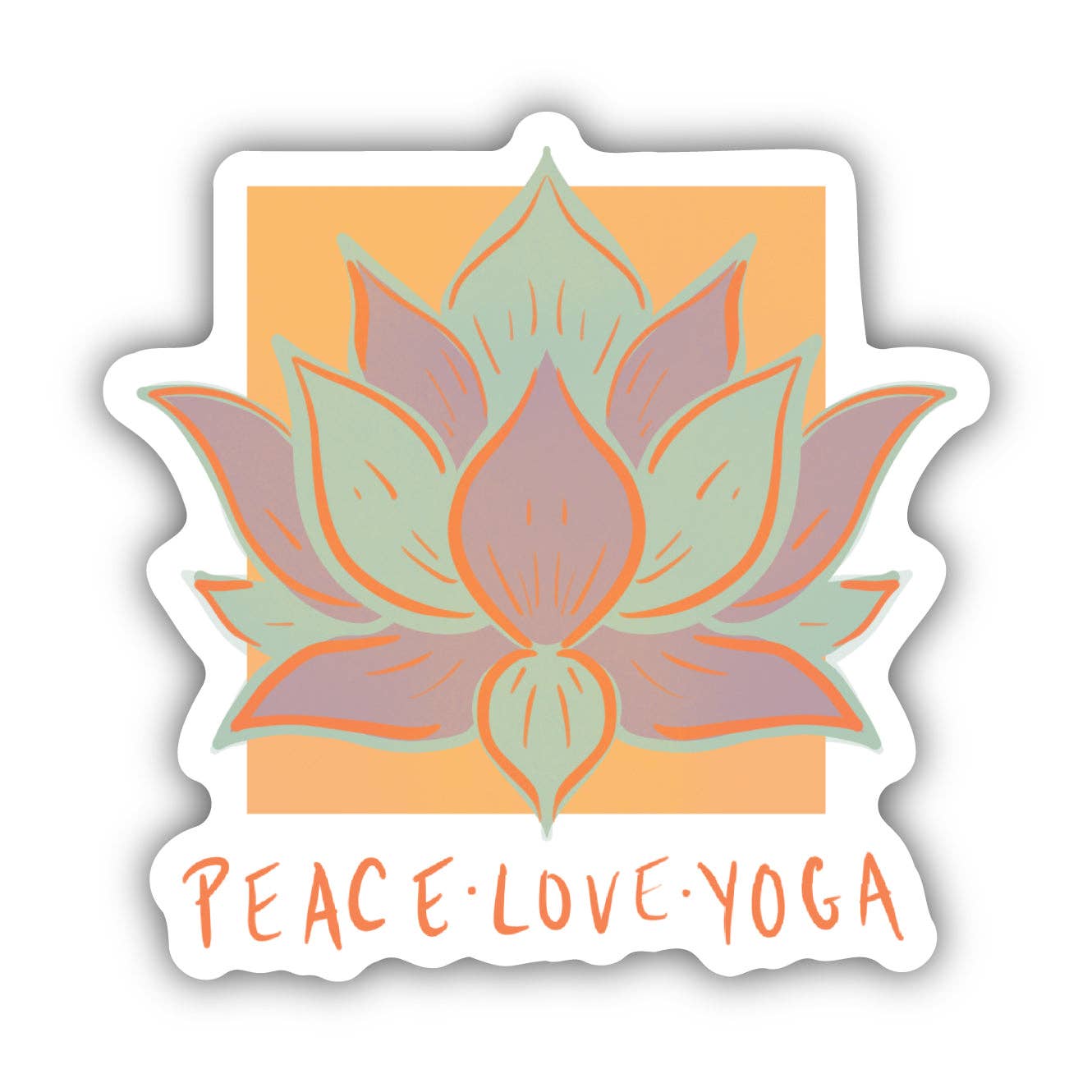"Peace. Love. Yoga" Sticker - Sacred Crystals Stickers