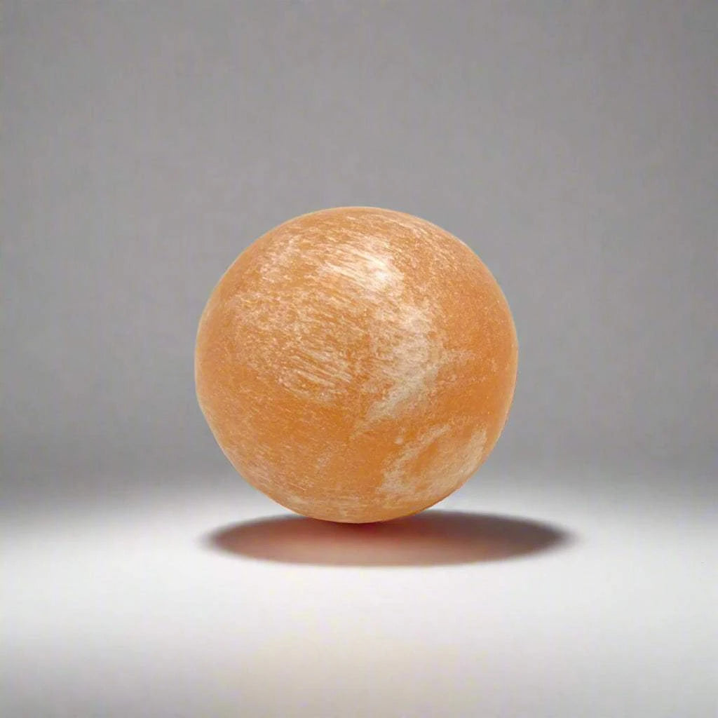 Round orange object on a white background