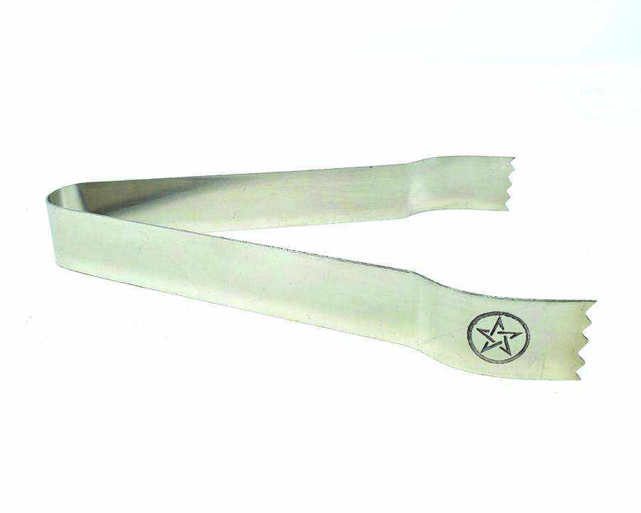 Pentacle Stainless Steel Tongs 5.75"L 0.75"W - Sacred Crystals Charcoal