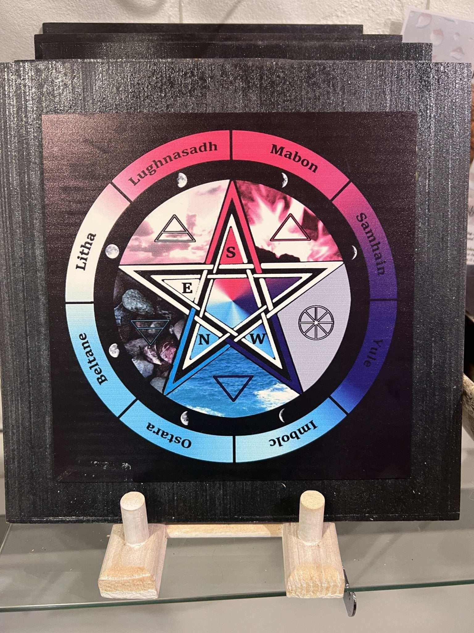 Pentagram Pendulum/Altar Board 8&quot; - Sacred Crystals Healer&#39;s Toolbox