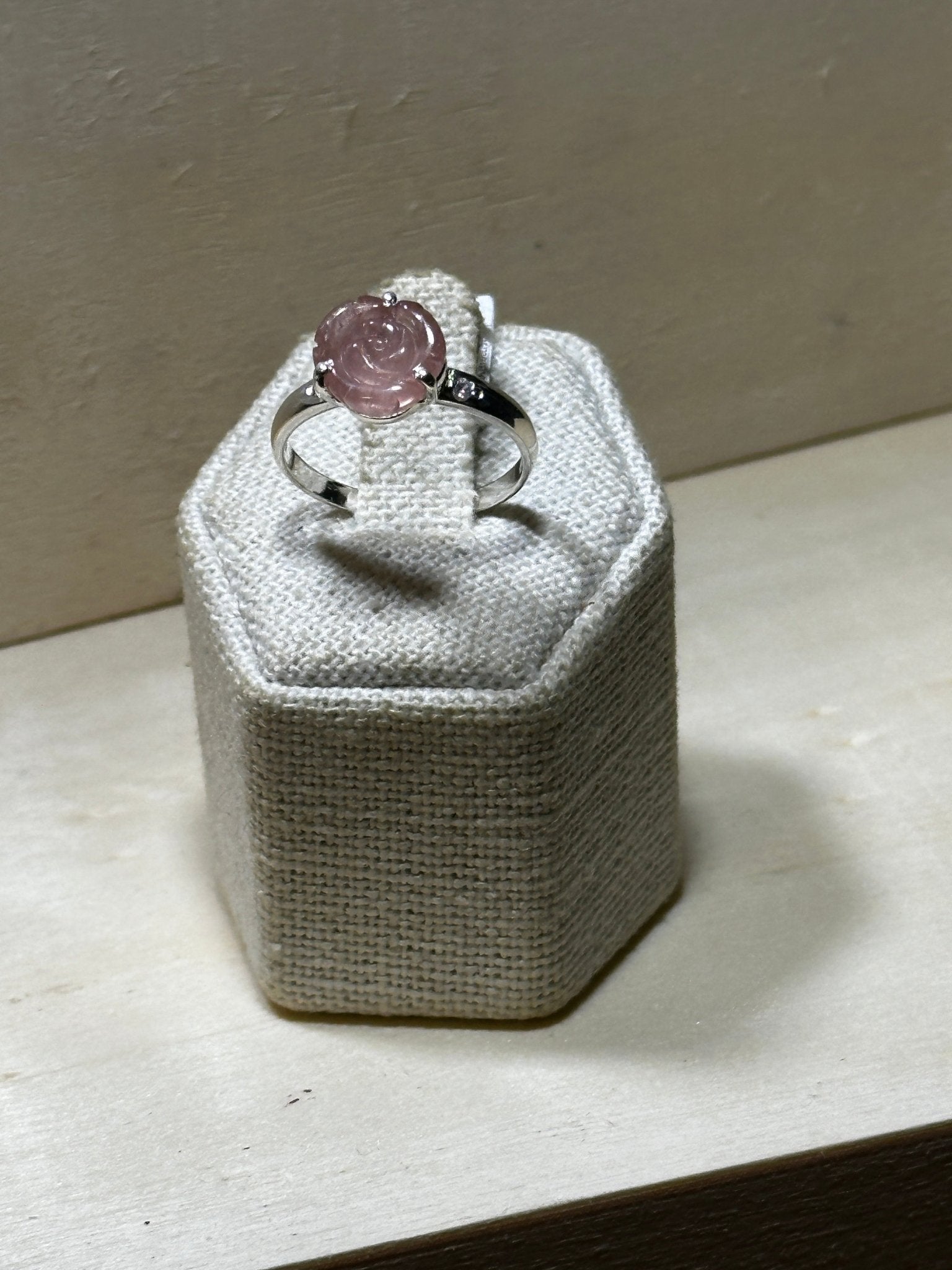 Pink Tourmaline Flower Ring (03.0048) - Sacred Crystals Rings
