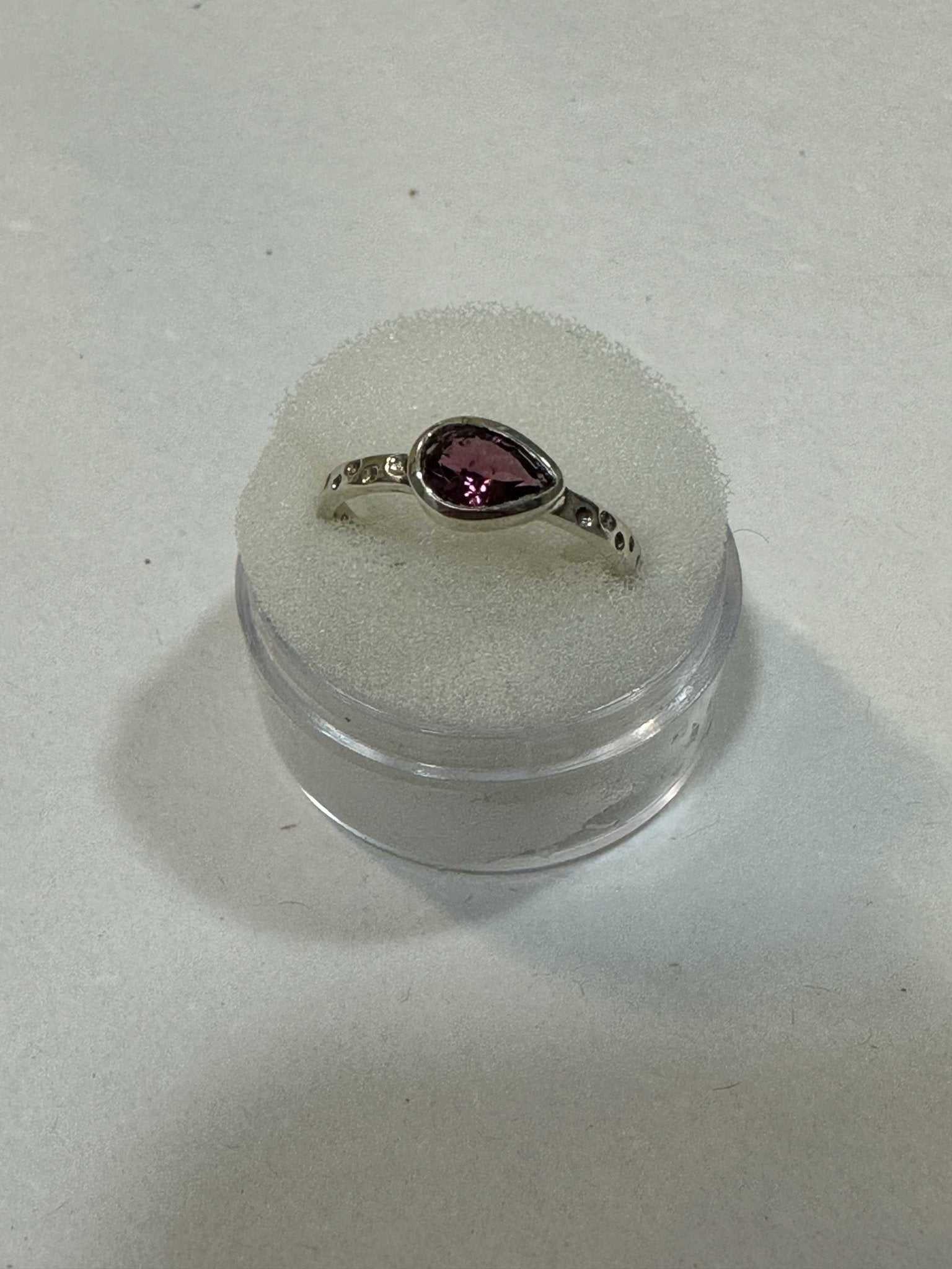 Pink Tourmaline Ring Size 6 &quot;Love Drop&quot; - Sacred Crystals Rings