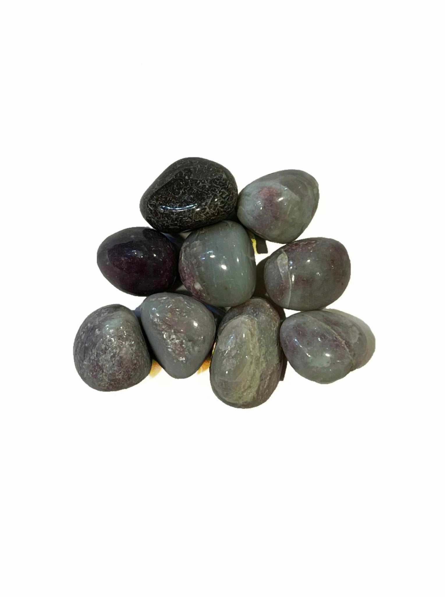 Pink Tourmaline Tumbled Stone (in matrix) - Sacred Crystals Tumbled Stones