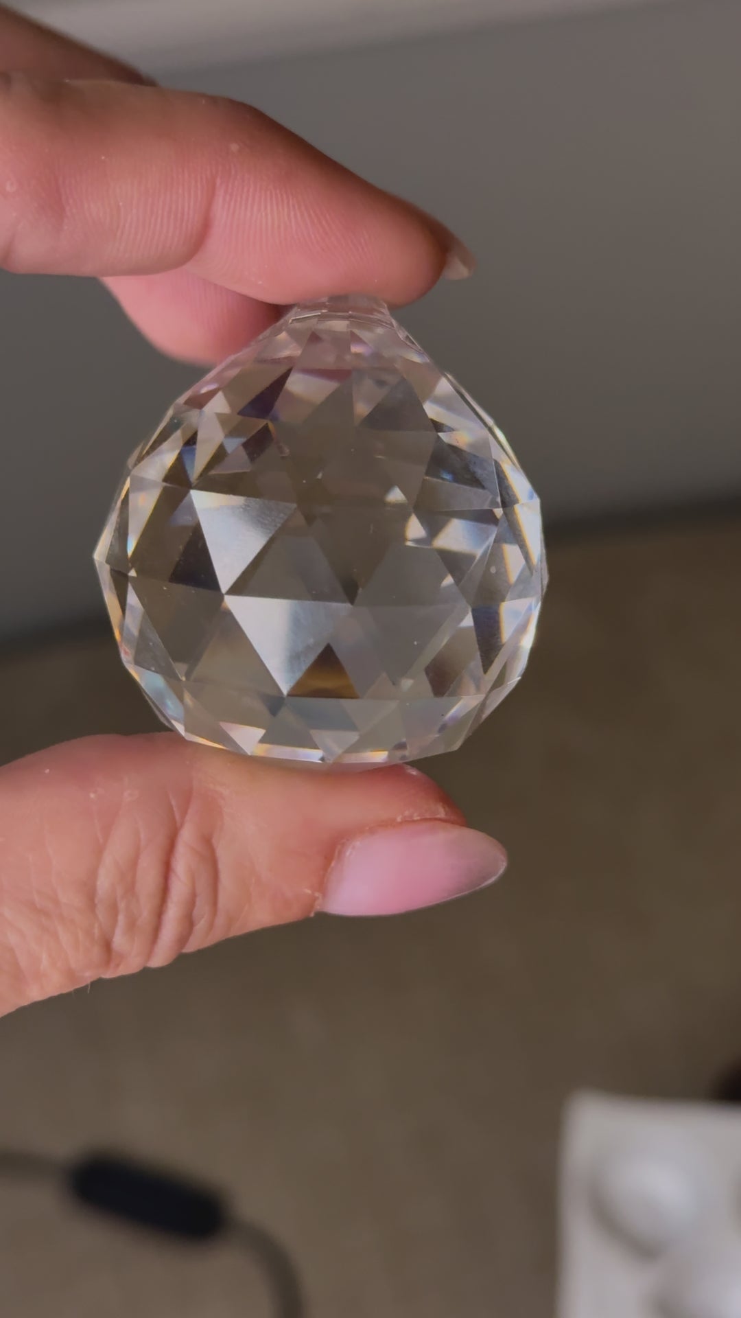 Faceted Egyptian Crystal Ball 40mm - Sun Catcher