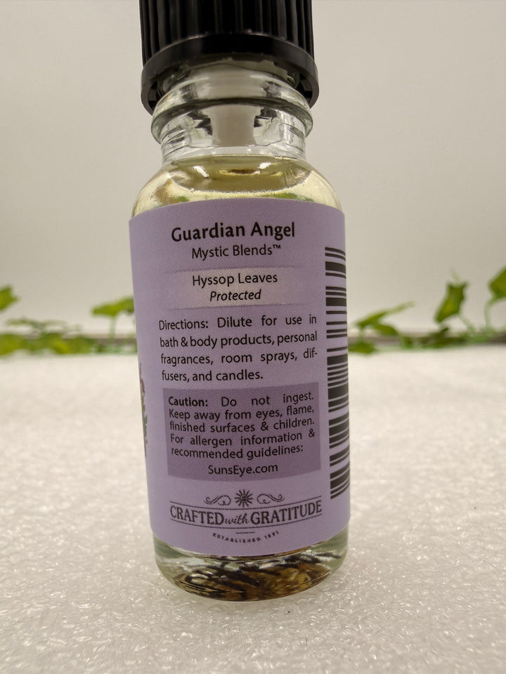 Guardian Angel Oil .5 oz bottle, back label