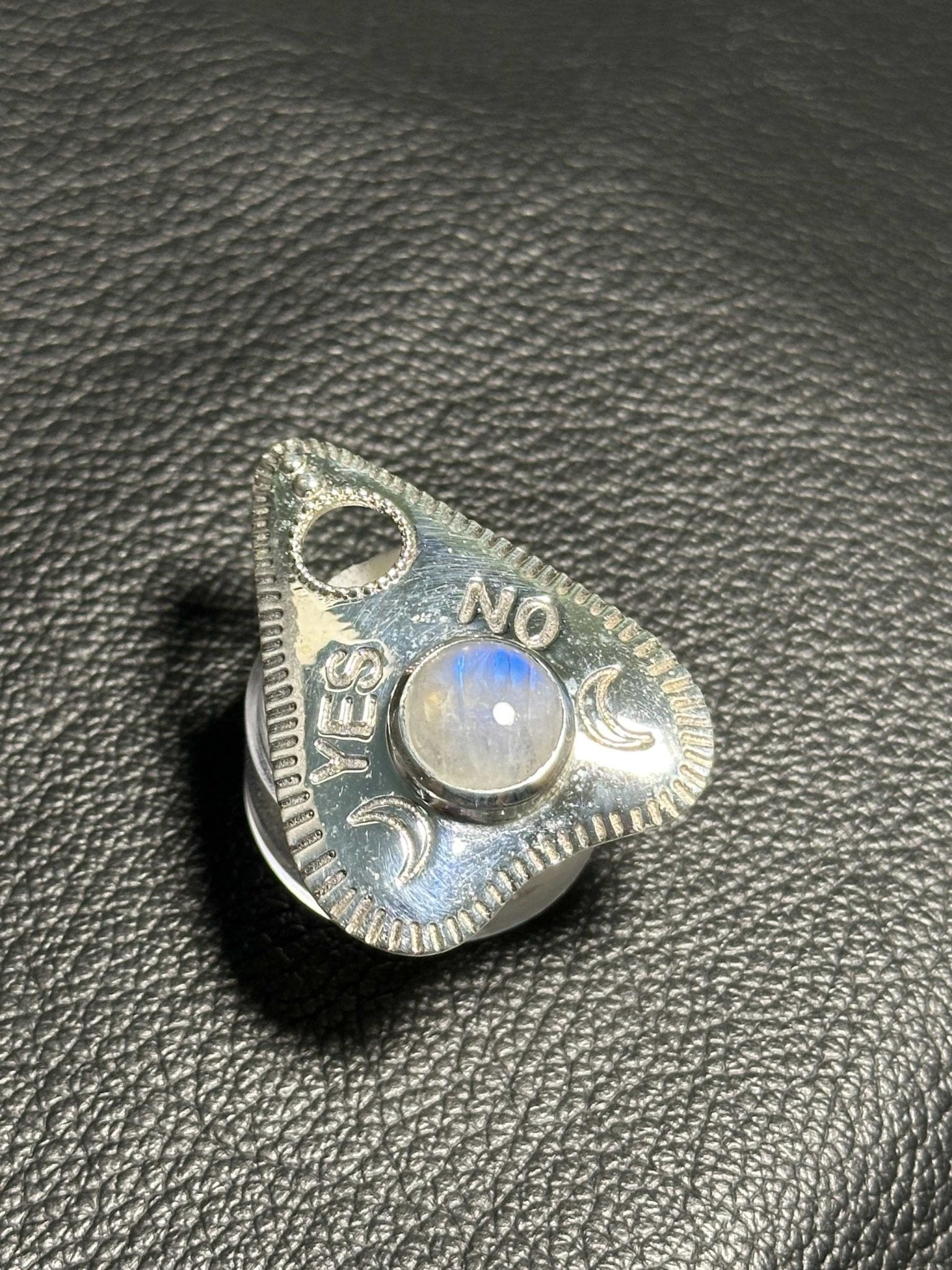 Rainbow Moonstone Ring Size 6 - &quot;Ouija” - Sacred Crystals Rings