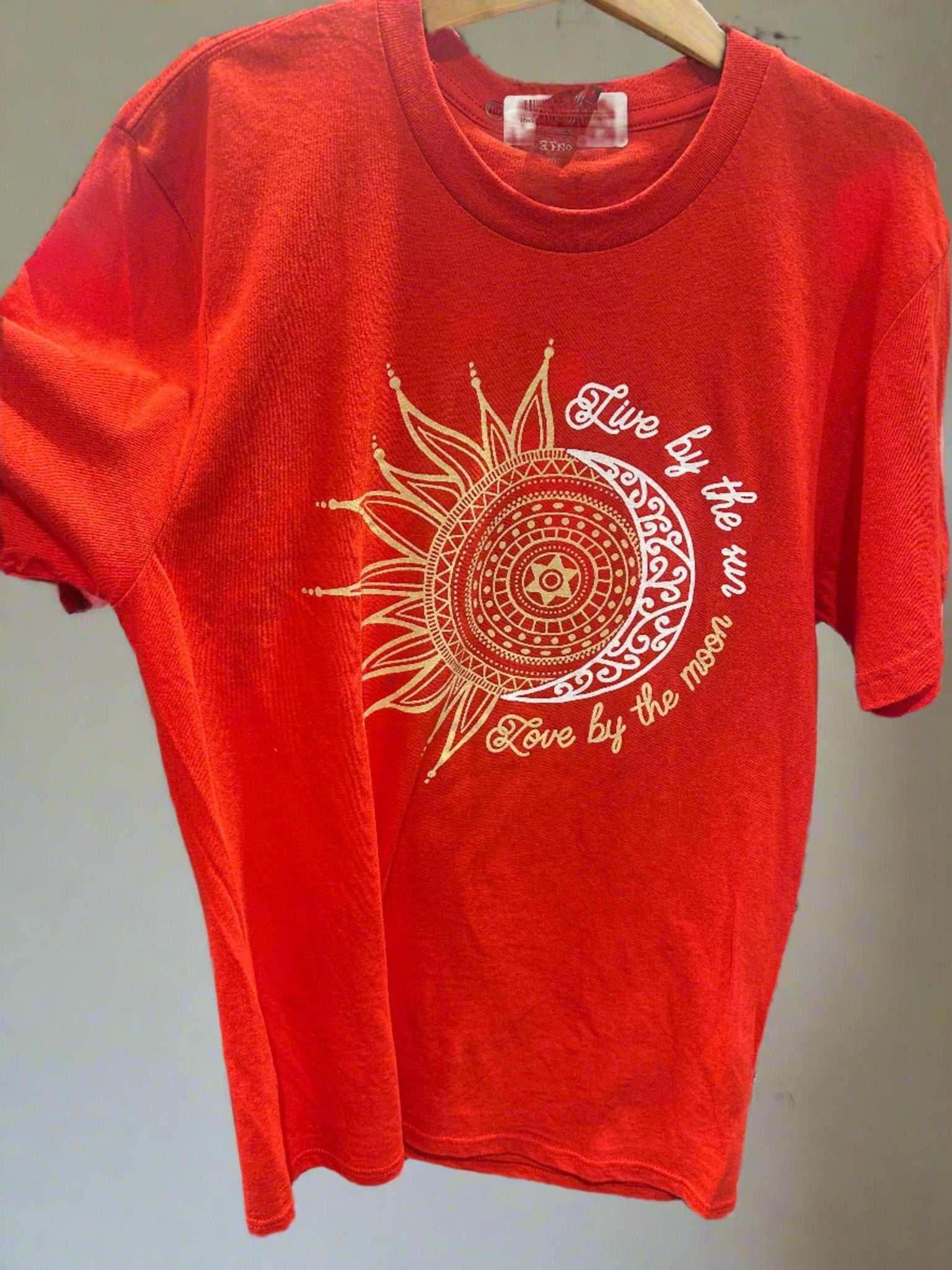 Red Live by the Sun, Love by the Moon T - Shirt - Sacred Crystals Apparel