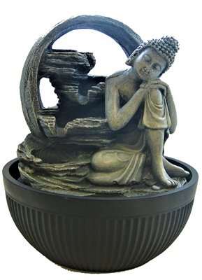 Resting Buddha Fountain - Sacred Crystals Buddhas