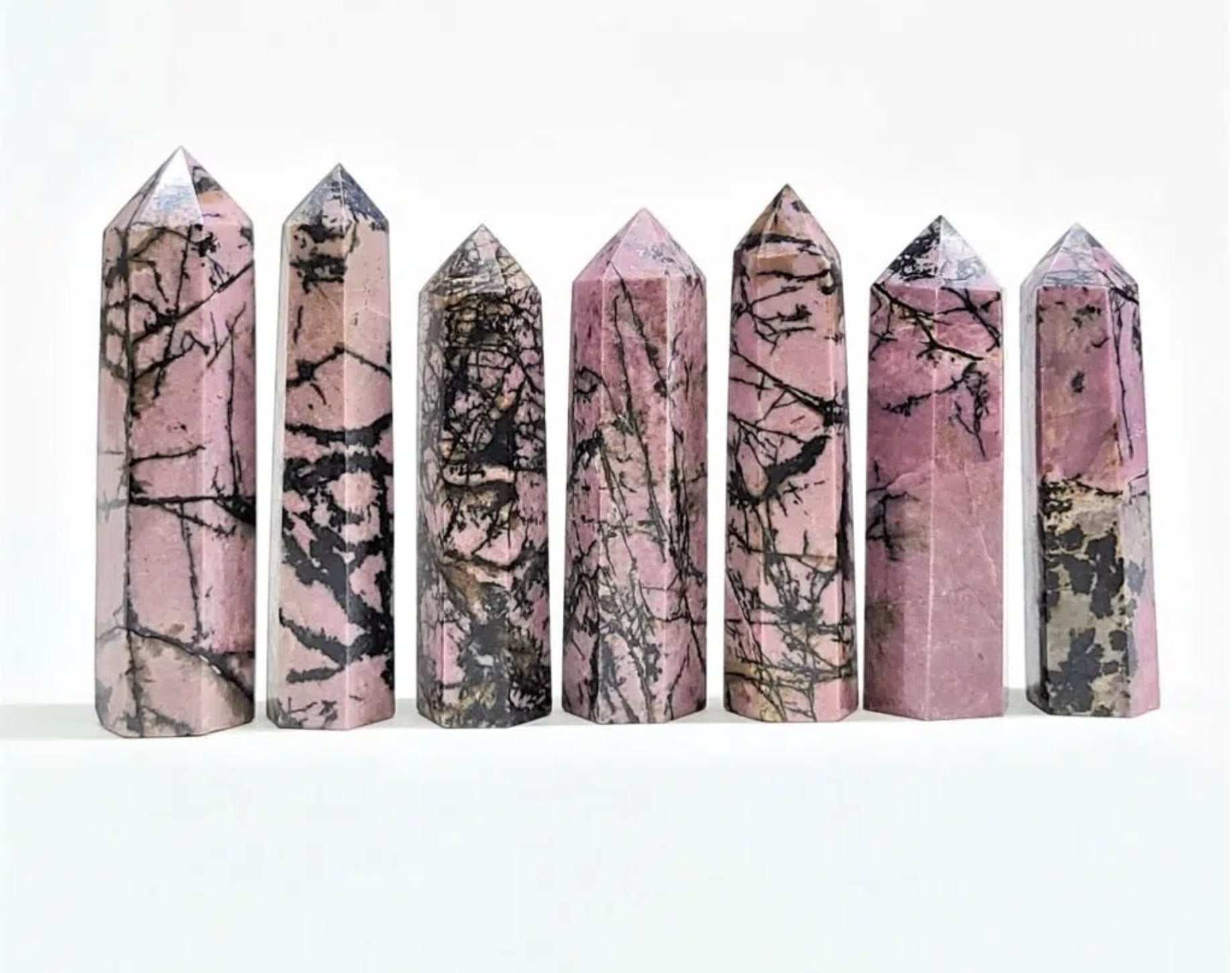 Rhodonite Destiny Tower - Sacred Crystals Rhodonite