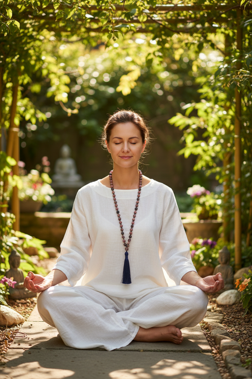 Rhodonite Mala - Meditation Lifestyle