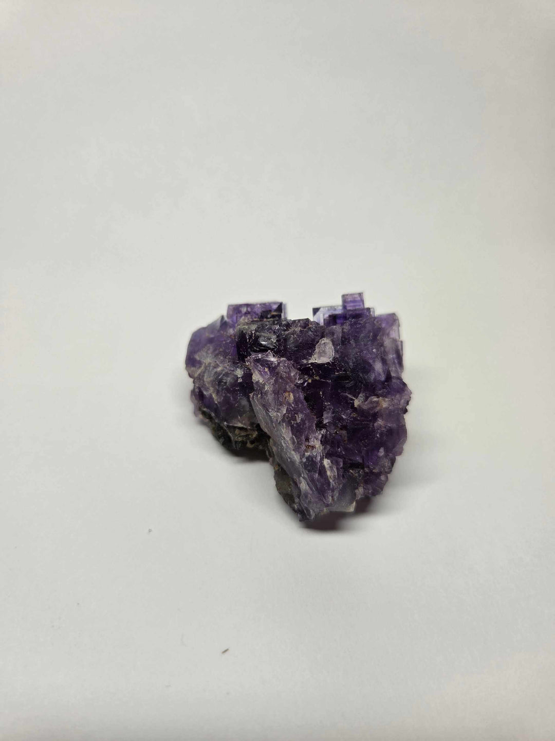 Purple Fluorite specimen 2.1 oz with cubic structure for spiritual protection and mental clarity