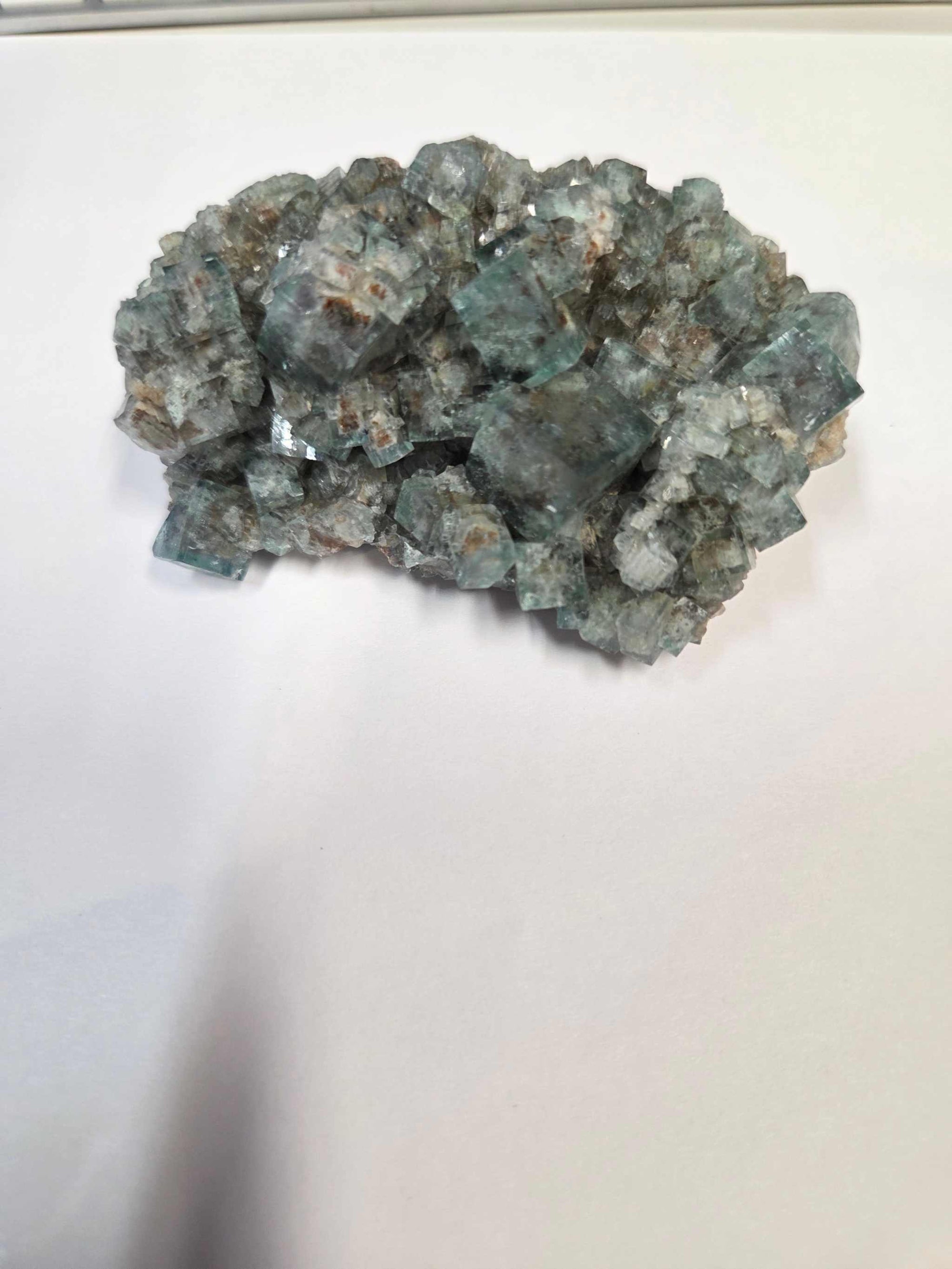 Green Fluorite Specimen crystal cluster with vibrant green hues promoting wisdom and mental clarity