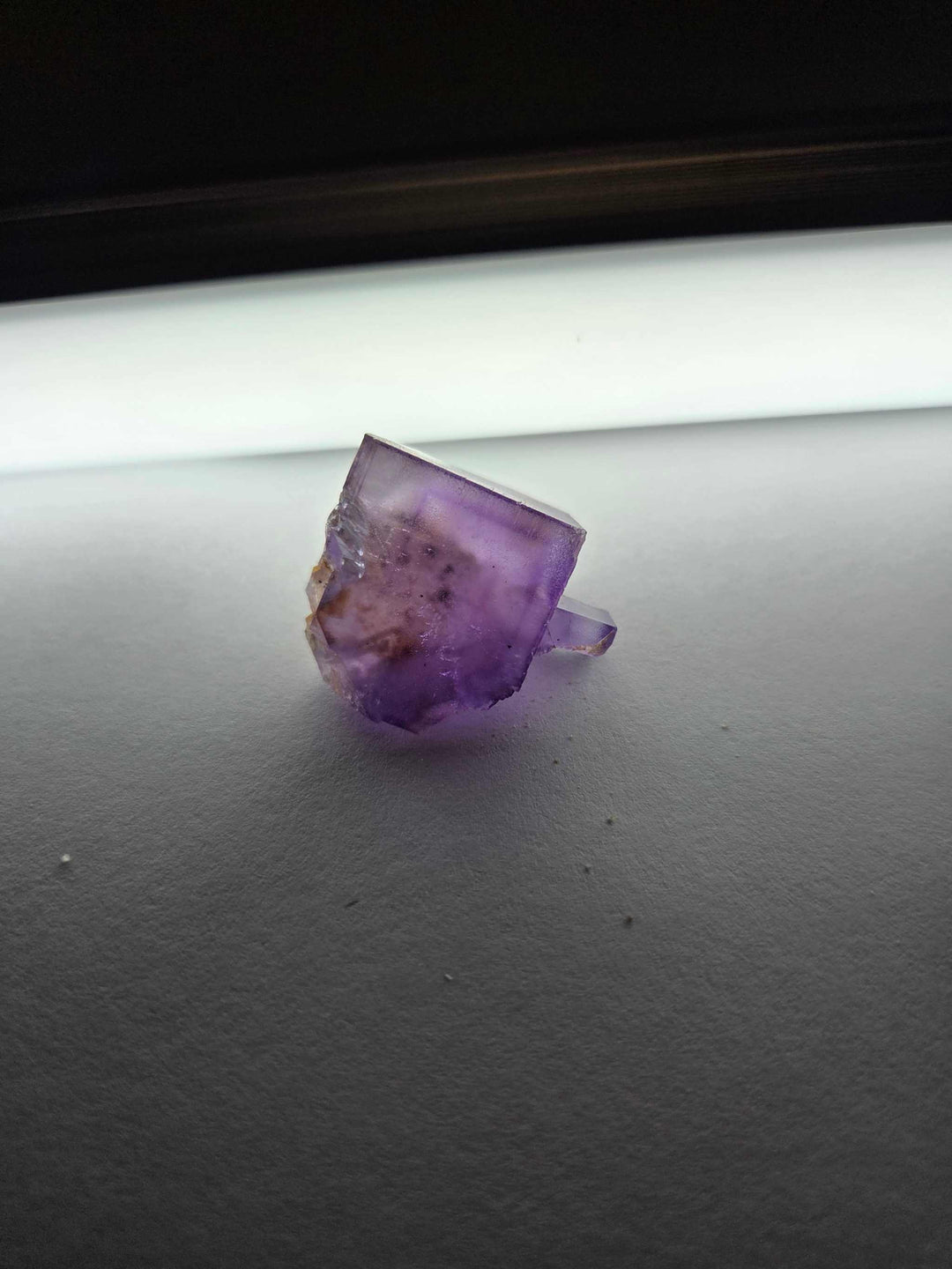 Purple Fluorite specimen 1 oz with violet hues and geometric shape for meditation and intuitive clarity.