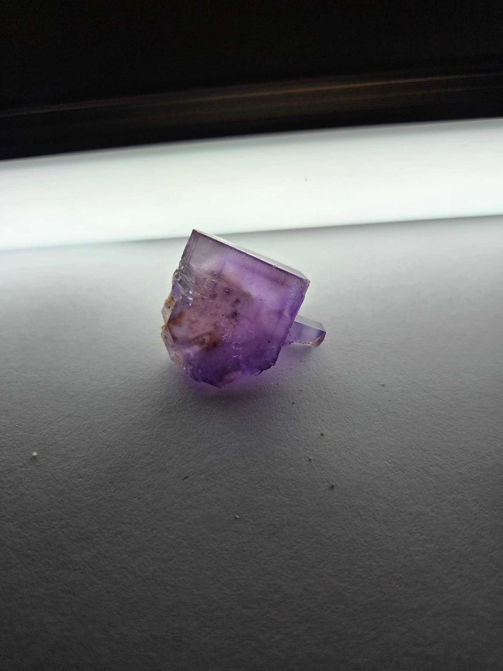 Purple Fluorite specimen 1 oz with violet hues and geometric shape for meditation and intuitive clarity.