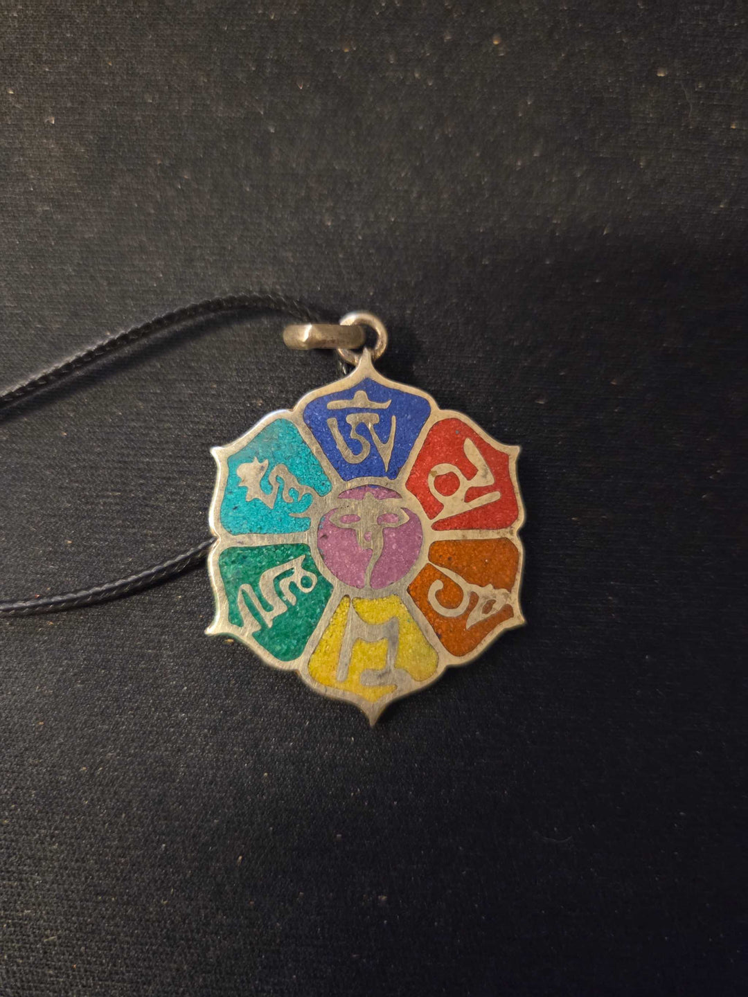 Lotus 7 Chakra Rainbow Pendant Necklace