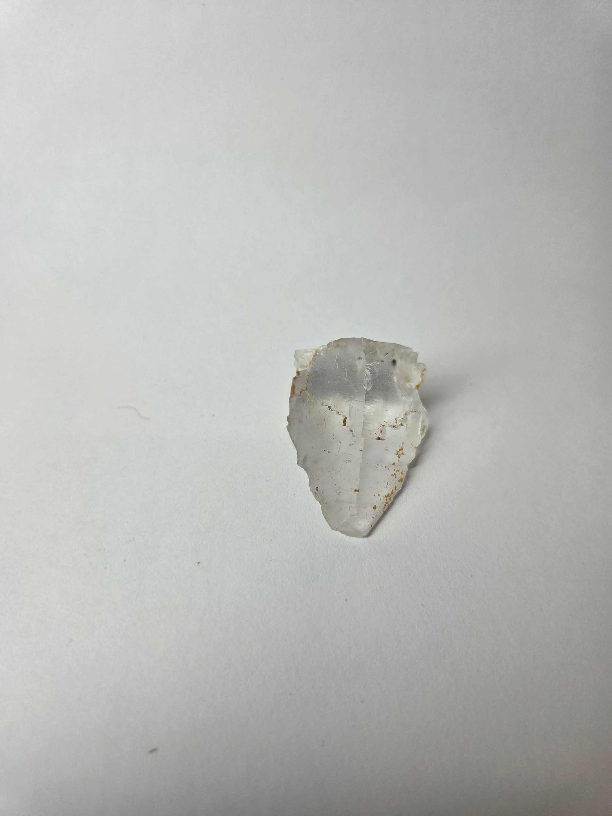 Clear Fluorite specimen weighing 0.64 oz with peak clarity and UV-reactive purple glow for spiritual and meditation use