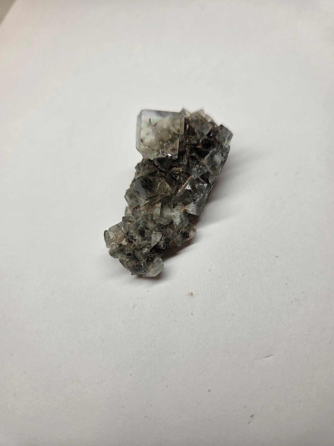 Clear Fluorite pocket specimen with natural cubic formations and high clarity for meditation and mindfulness