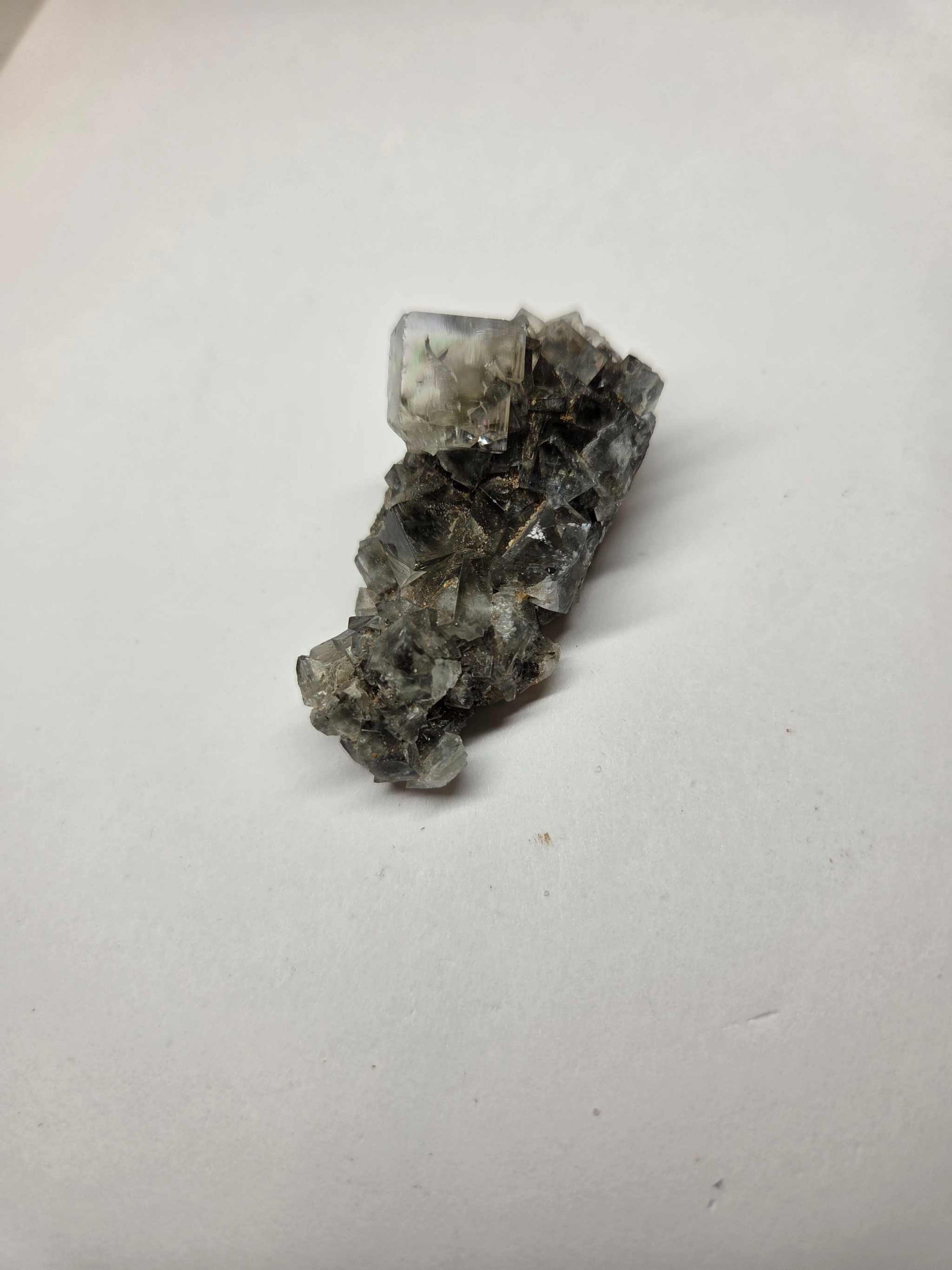 Clear Fluorite pocket specimen with natural cubic formations and high clarity for meditation and mindfulness