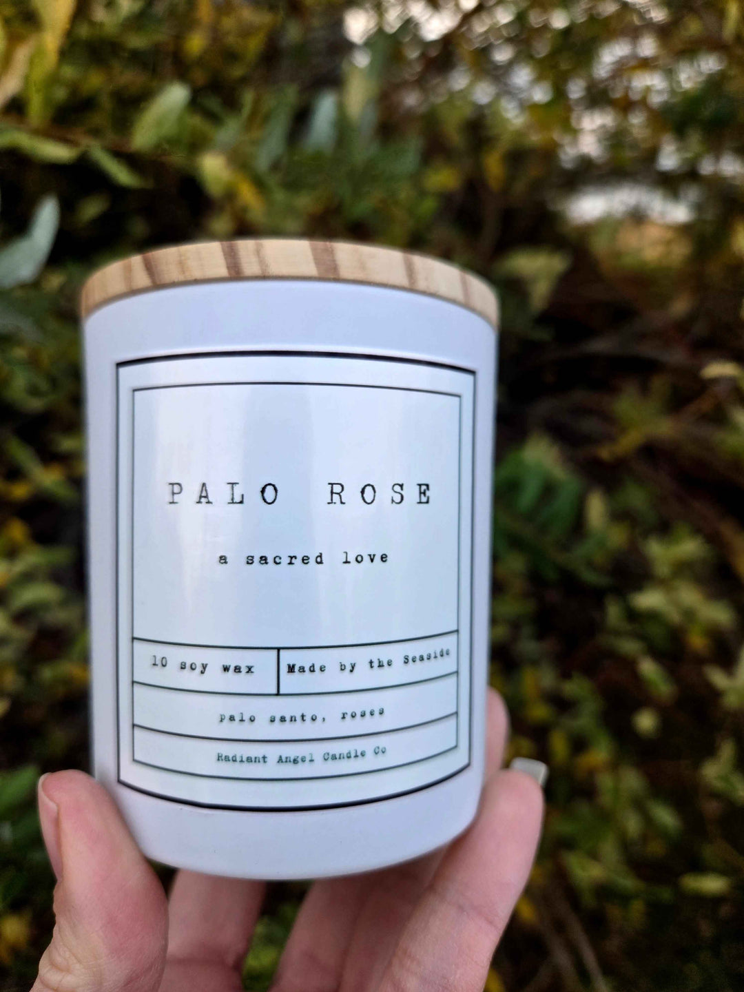 Palo Santo &amp; Rose Scented Soy Candle