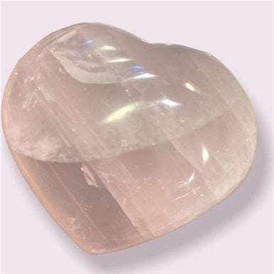 Rose Quartz Heart 2&quot; - Sacred Crystals Hearts