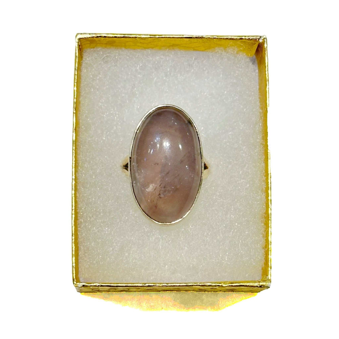Rose Quartz Ring - Size 8 - “Oval” - Sacred Crystals Rings