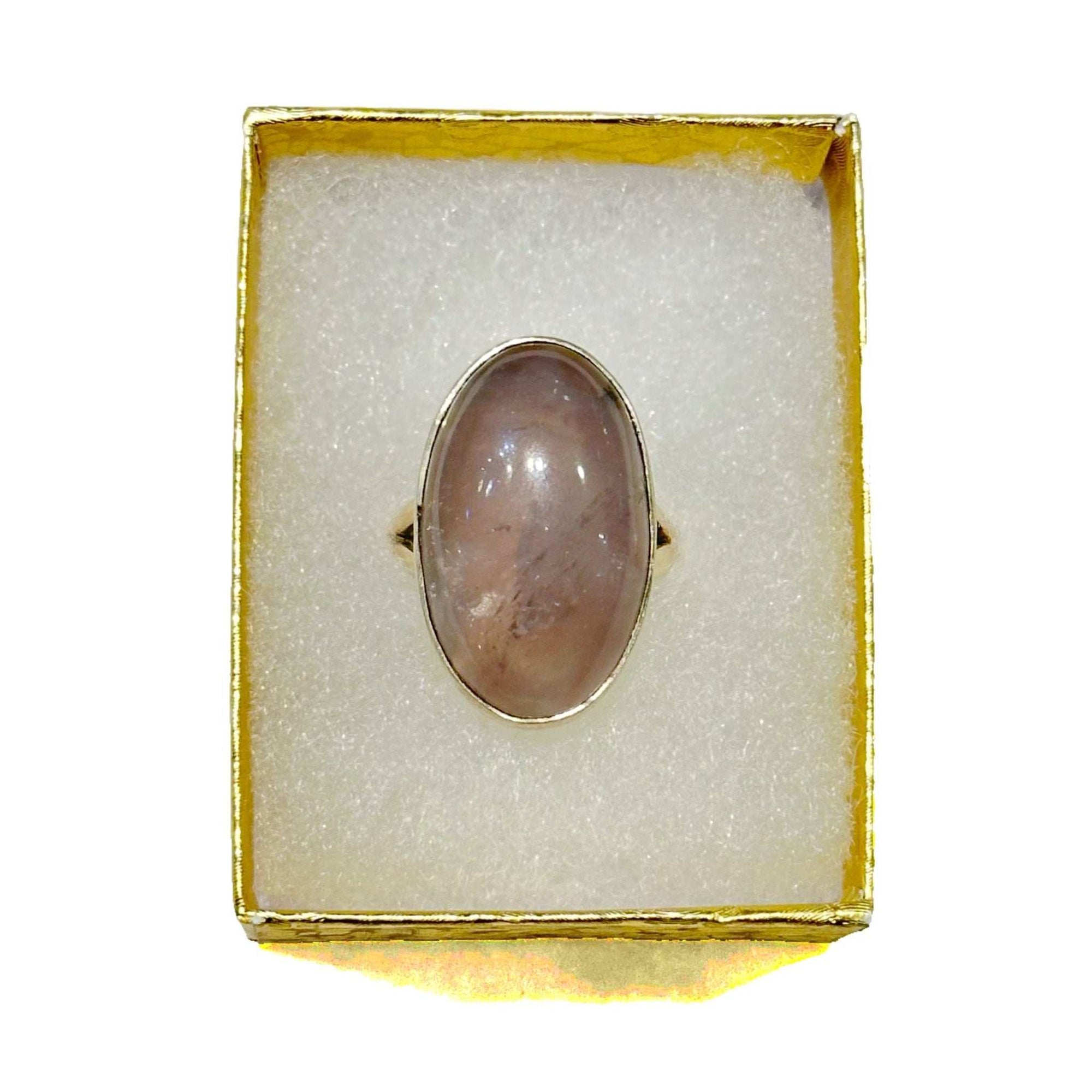 Rose Quartz Ring - Size 8 - “Oval” - Sacred Crystals Rings