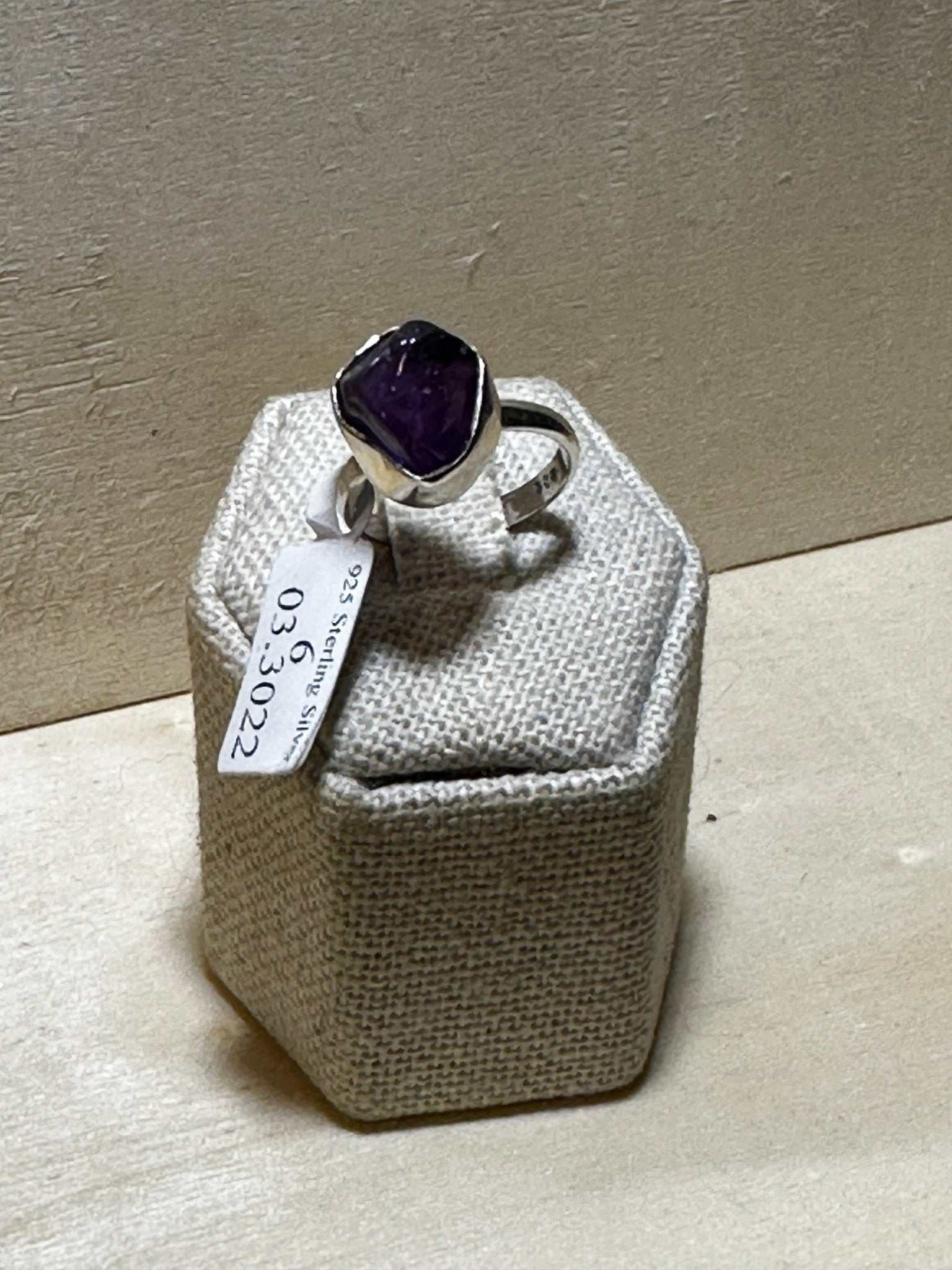 Rough Amethyst Ring Size 6 (03.3022) - Sacred Crystals Rings