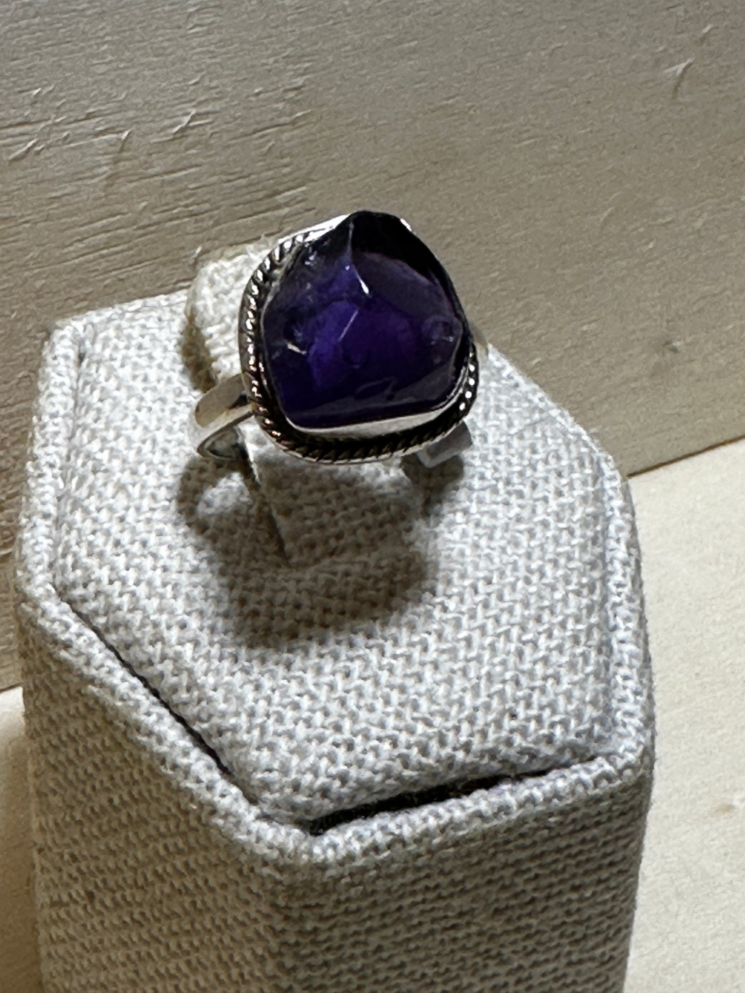Rough Amethyst Ring Size 6 (04.5026) - Sacred Crystals Rings