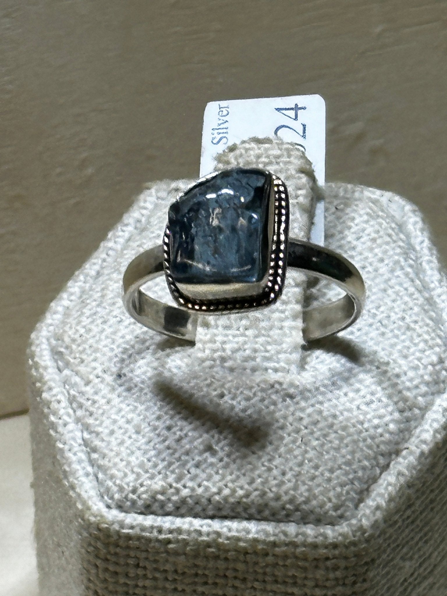 Rough Aquamarine Ring Size 9 (03.7024) - Sacred Crystals Rings