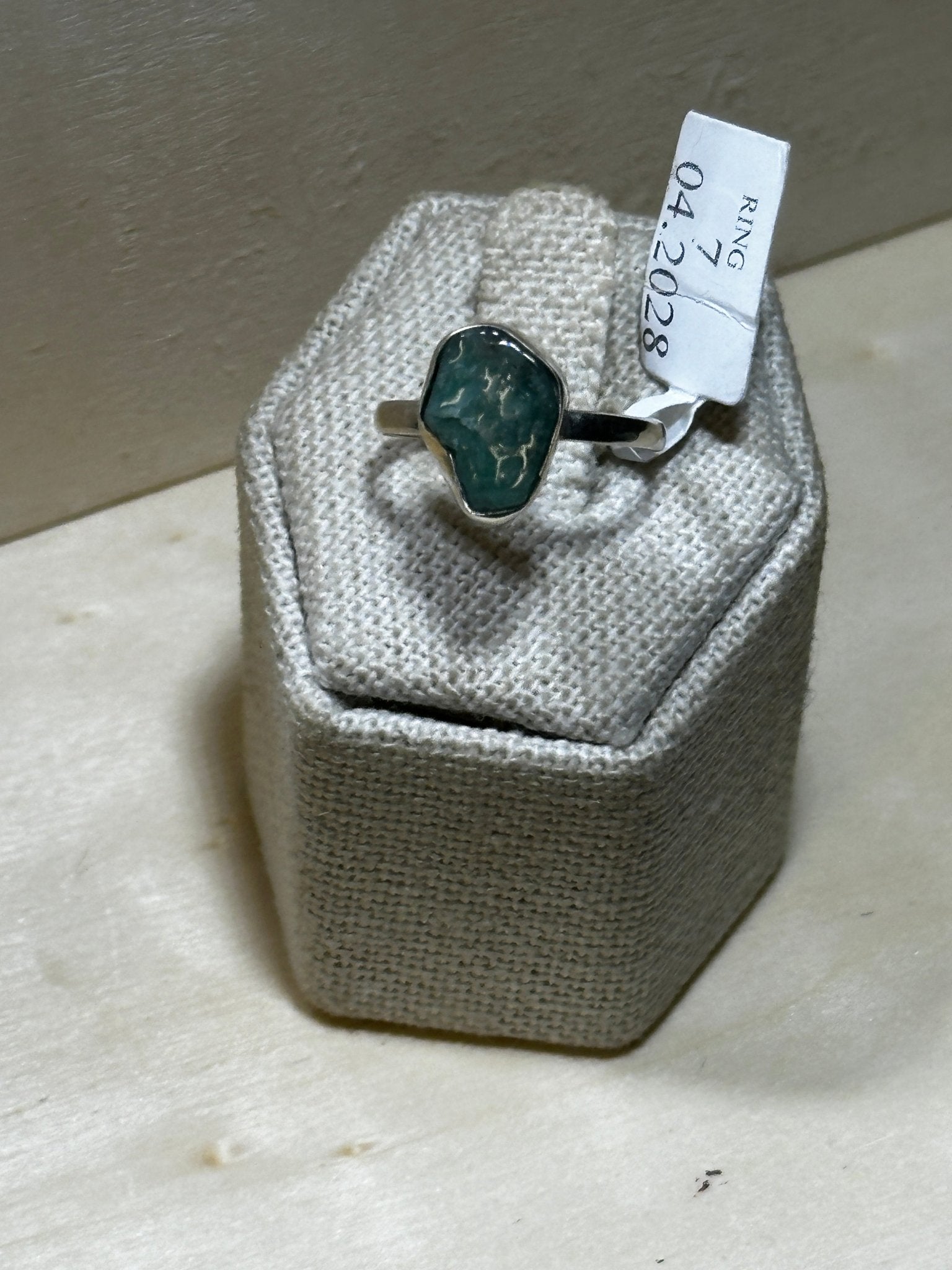 Rough Emerald Ring Size 7 (04.2028) - Sacred Crystals Rings