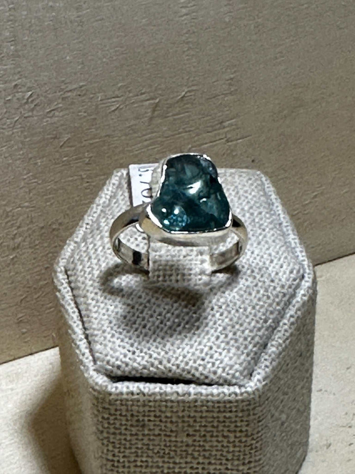 Rough Green Fluorite Ring (03.7024) - Sacred Crystals Rings