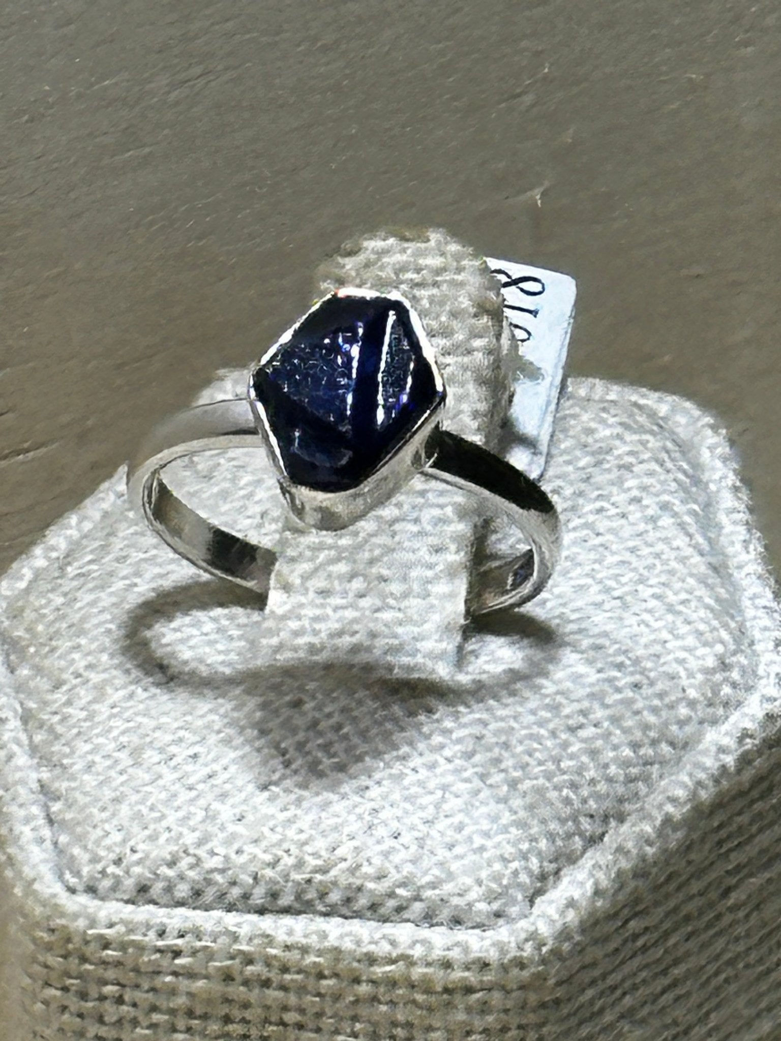 Rough Sapphire Ring Size 8 (02.5018) - Sacred Crystals Rings