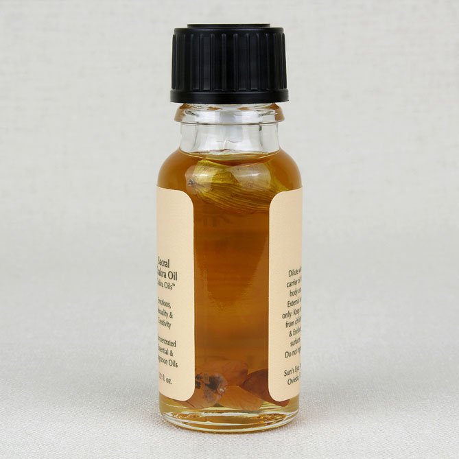 Sacral Chakra Oil — back label