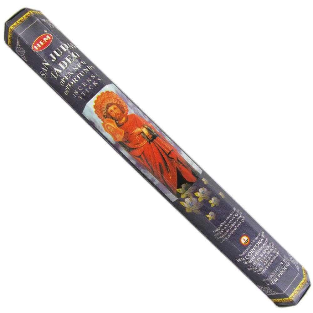 Pack of incense sticks with a religious design on a white background