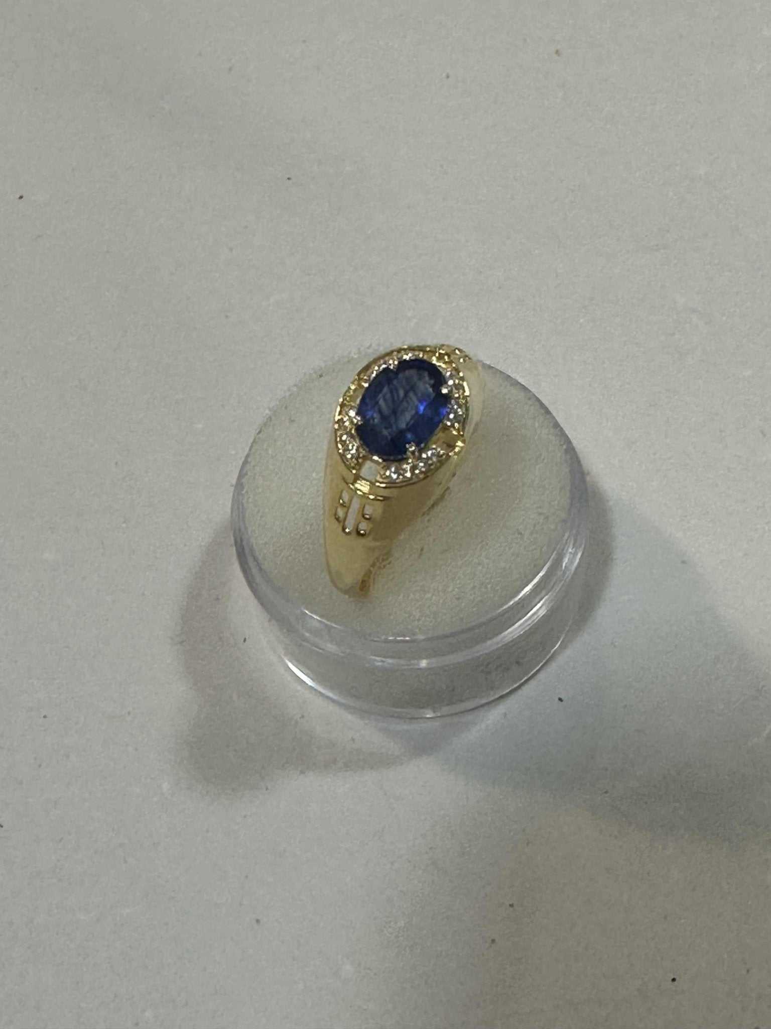 Sapphire Ring - Size 9 "Golden Blues" - Sacred Crystals Rings