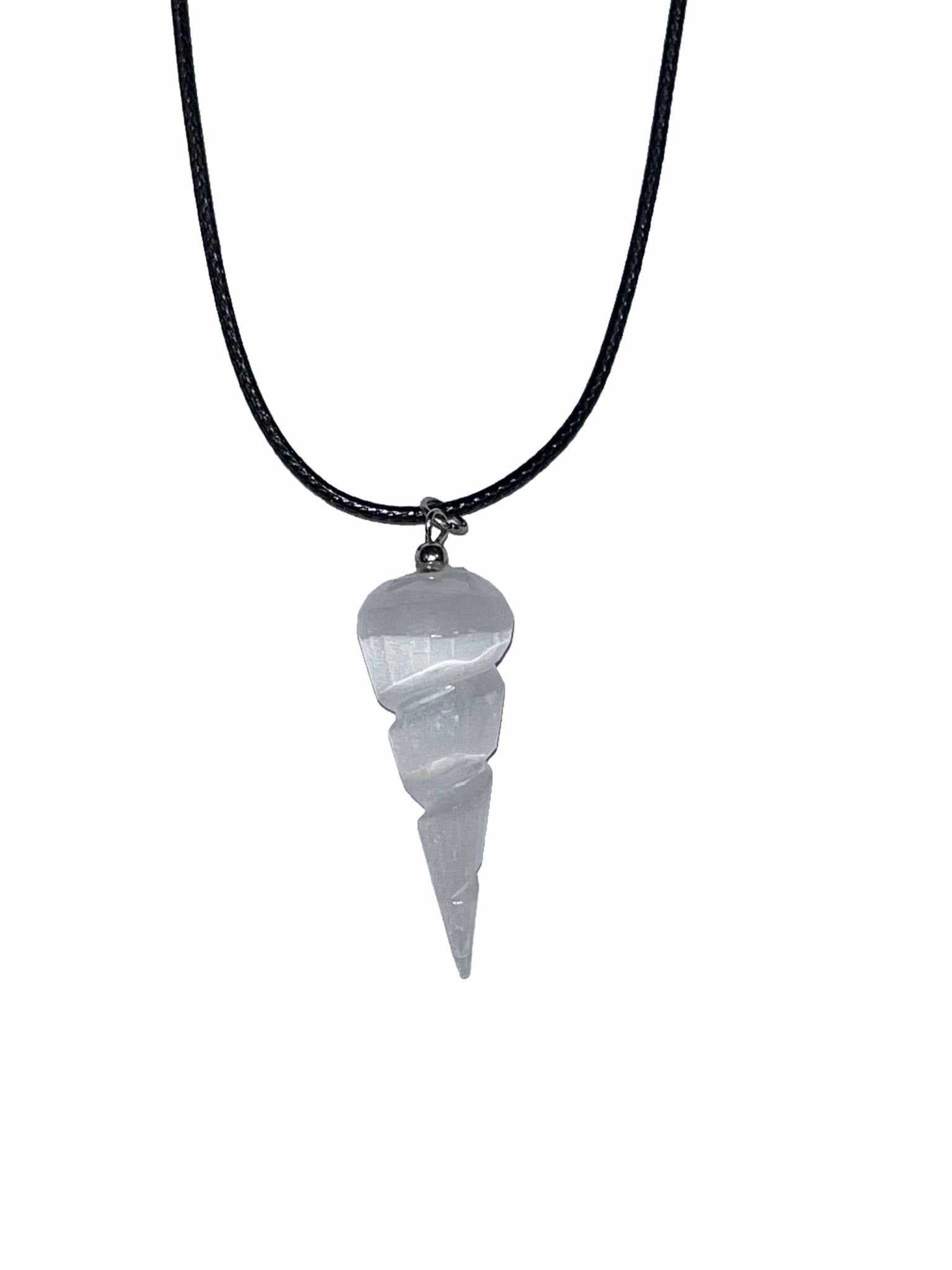 Selenite Pendant - Unicorn Horn - Sacred Crystals Chains and Necklaces