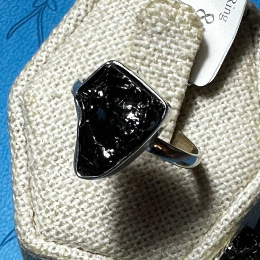 Shungite Ring 03.3024 - Sacred Crystals Rings