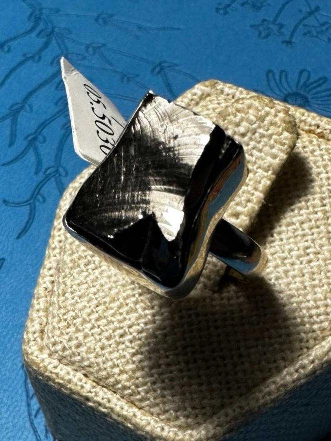 Shungite Ring 05.5030 - Sacred Crystals Rings