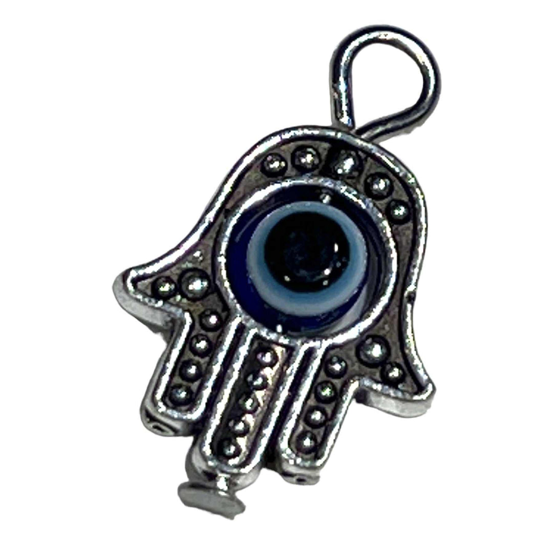 Single Evil Eye in Hamsa Charm - Sacred Crystals Evil Eye