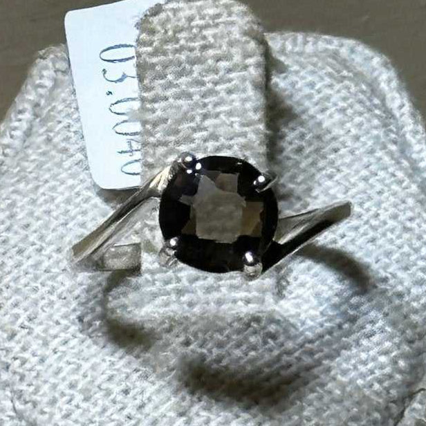 Smoky Quartz Ring Size 5 (03.0040) - Sacred Crystals Rings