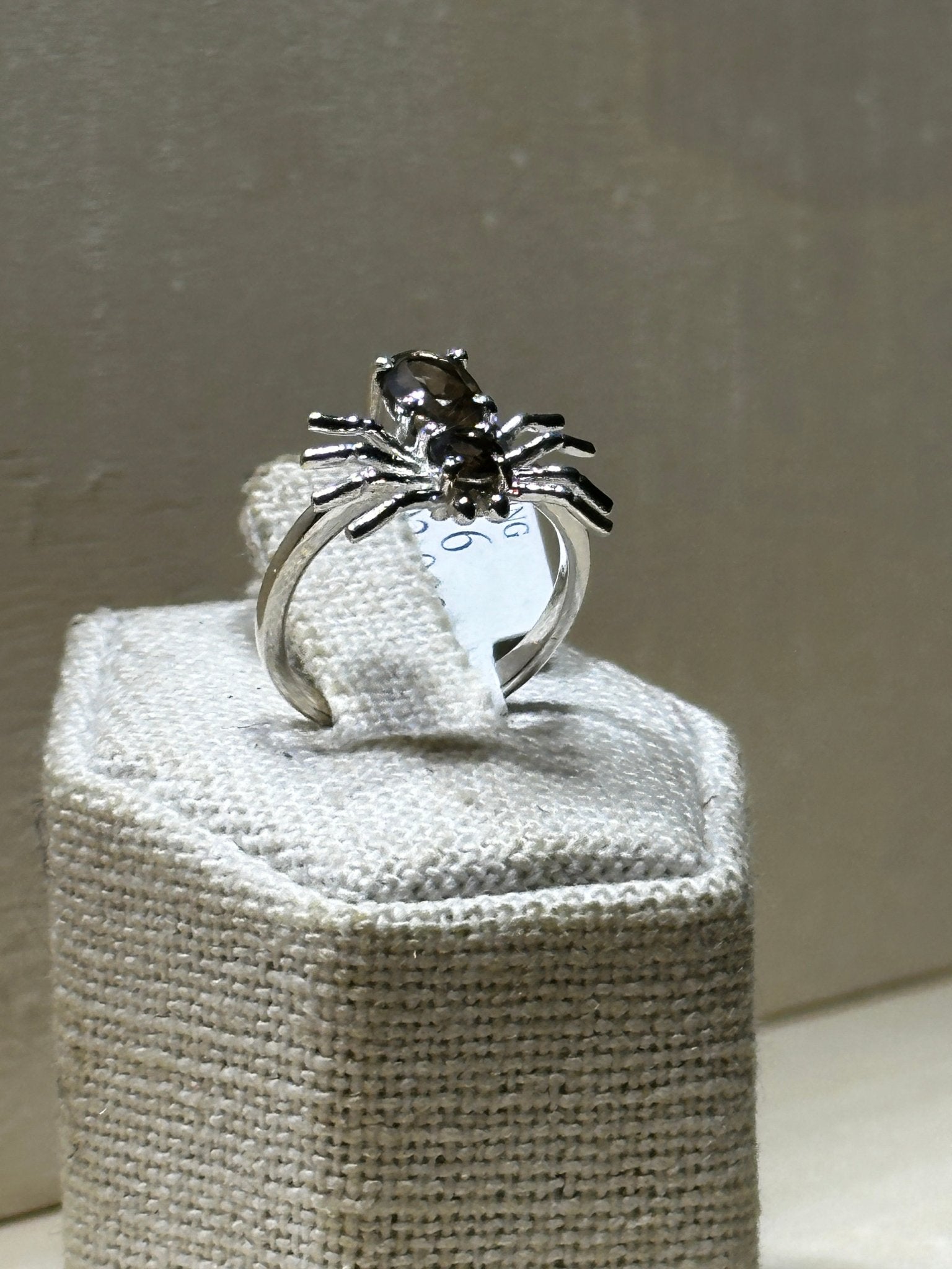 Smoky Quartz Spider Ring Size 6 (03.0026) - Sacred Crystals Rings