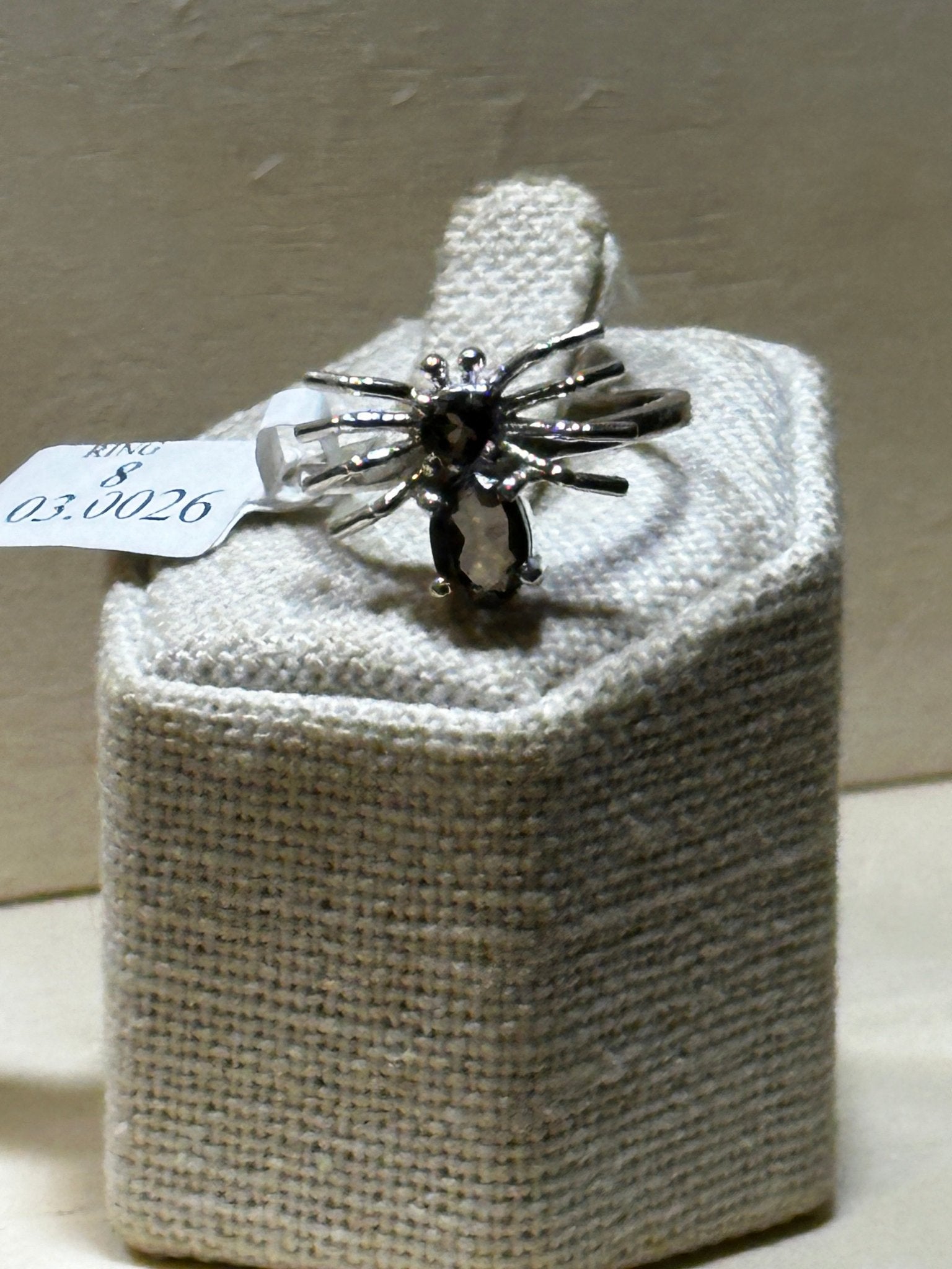Smoky Quartz Spider Ring Size 8 (03.0026) - Sacred Crystals Rings